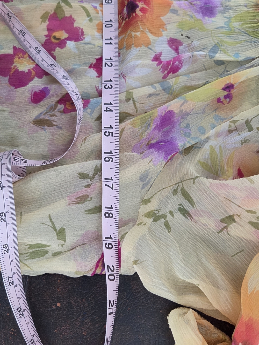 Sundance Cream Floral Button-Front Blouse with Pink & Orange Blooms XL New - Picture 7 of 8